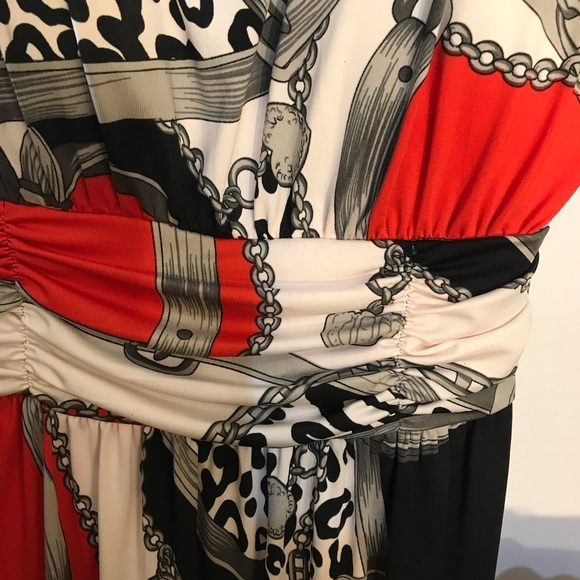 IB Diffusion Red Multicolored Women Maxi Dress - Picture 4 of 10